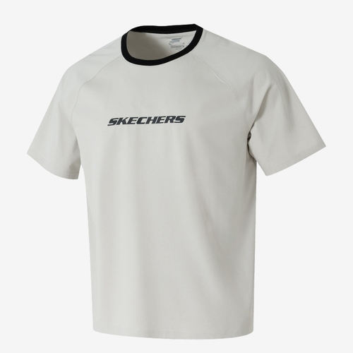 Skechers斯凯奇正品儿童款运动生活透气条纹短袖T恤P225U118-02VP