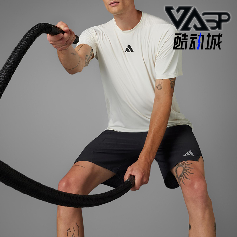 Adidas/阿迪达斯正品2025夏季款男士透气休闲健身训练T恤JE5746