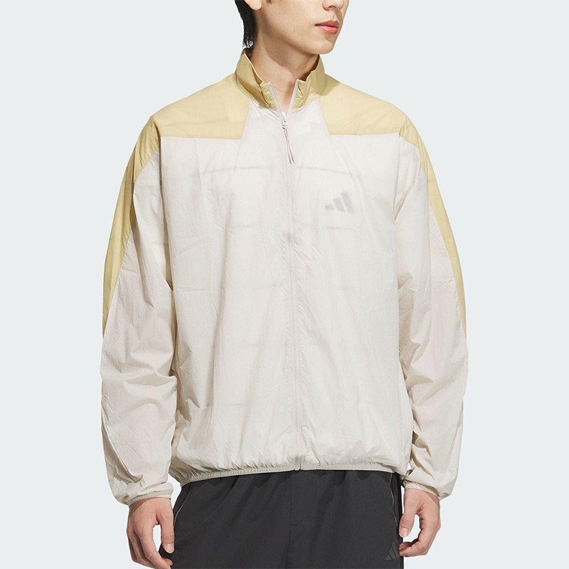 Adidas/阿迪达斯正品夏季男士梭织立领经典运动休闲外套JZ8424