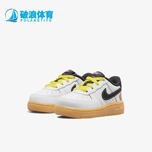 Nike/耐克正品AirForce1LV8新款婴童白棕色板鞋DO5863-100