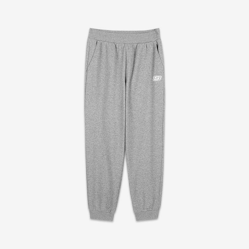 Skechers/斯凯奇正品男子运动休闲简约松紧针织户外长裤