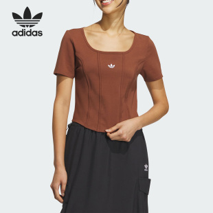 TEE Adidas 阿迪达斯正品 CORSET IX1908 SS女子紧身运动短袖
