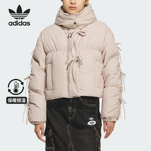 DOWN女士休闲时尚 Adidas PLAY BOW 连帽羽绒服KC2610 阿迪达斯正品