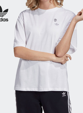 Adidas/阿迪达斯三叶草SHEER TEE女子亮泽短袖T恤FU3763