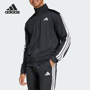 Adidas/阿迪达斯正品2025春季新款男士运动三条纹外套JI8816
