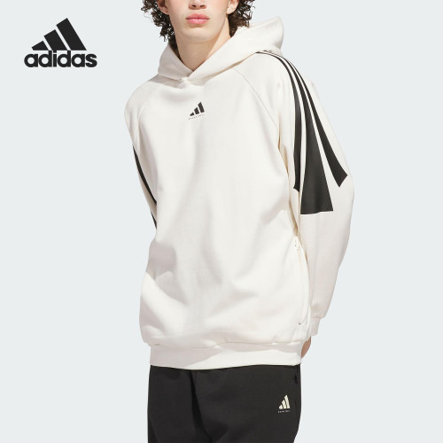Adidas/阿迪达斯正品2025秋季款男女运动连帽套头卫衣JZ7930
