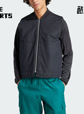 Adidas/阿迪达斯正品三叶草男士简约拉链运动棉马甲IR7735