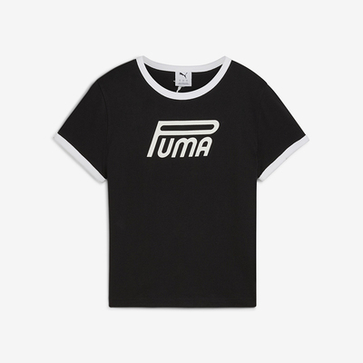 Puma/彪马正品2025 babytee女士圆领运动休闲针织短袖634053-01