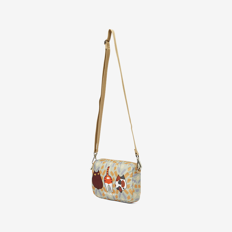 Skechers/斯凯奇正品新款男女个性时尚满印可调节单肩斜挎包