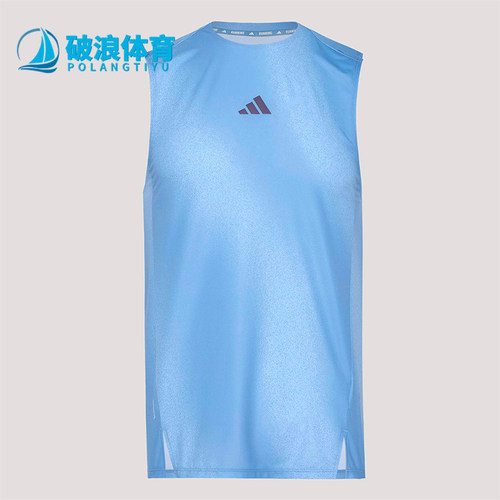 Adidas/阿迪达斯正品夏季男士透气无袖跑步训练运动背心T恤KY5047