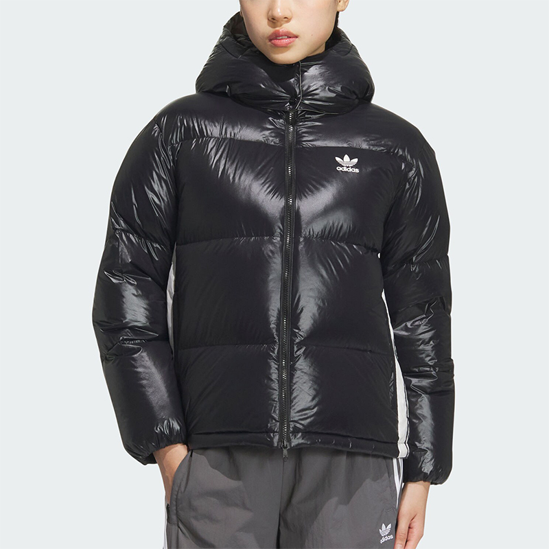 阿迪达斯女士保暖连帽羽绒服