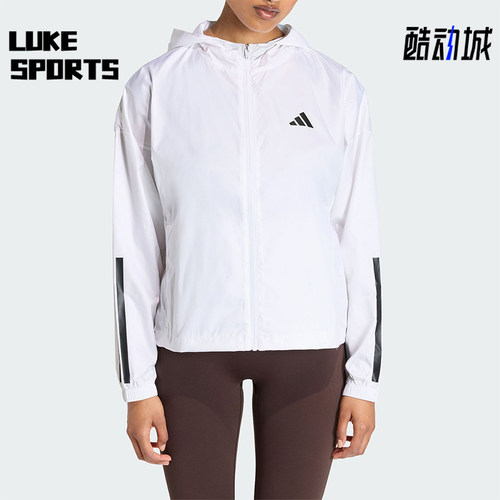 Adidas/阿迪达斯正品HYG WINDY女士运动宽松连帽经典夹克KC7655