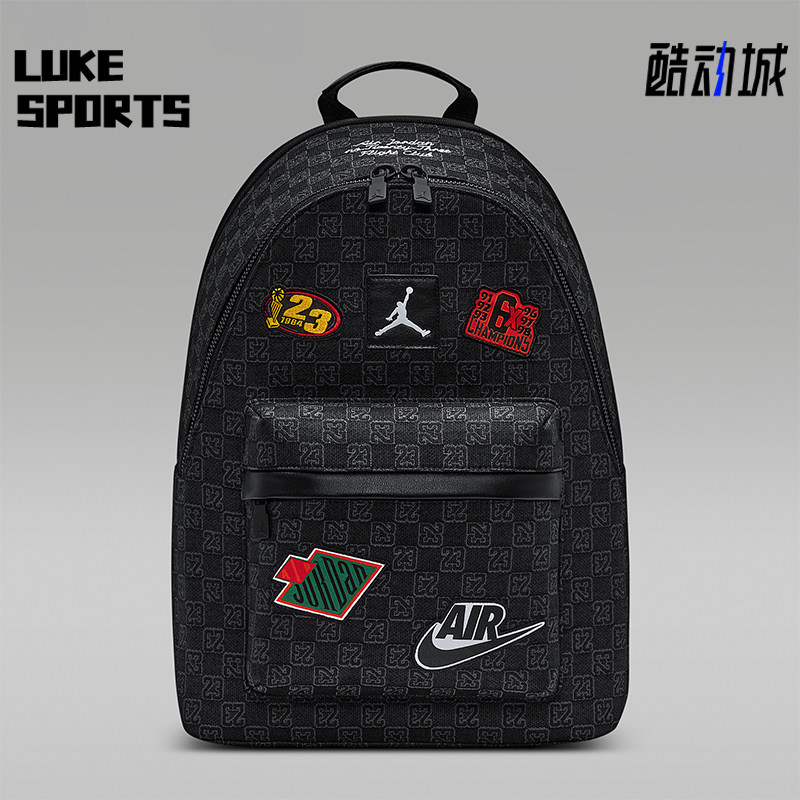 Nike/耐克正品JORDANMonogram新款男黑色经典双肩背包IQ3202-010