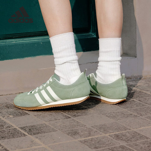 Adidas/阿迪达斯官方正品VS JOG 2.0 男女款薄底经典休闲鞋JS4445