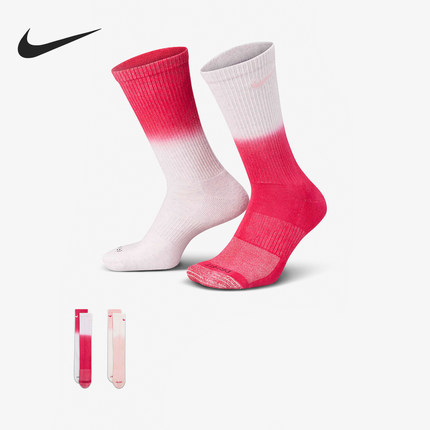 Nike/耐克正品EVERYDAY PLUS男女运动高筒袜两双装FQ1355-903