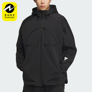 针织宽松户外运动外套JW9082 2025男女同款 Adidas 阿迪达斯正品