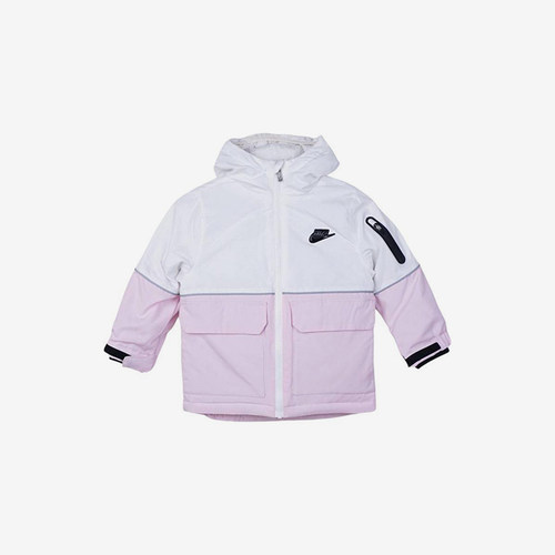 Nike/耐克正品冬季小童耐穿拼接保暖运动连帽休闲棉服HQ7315-133