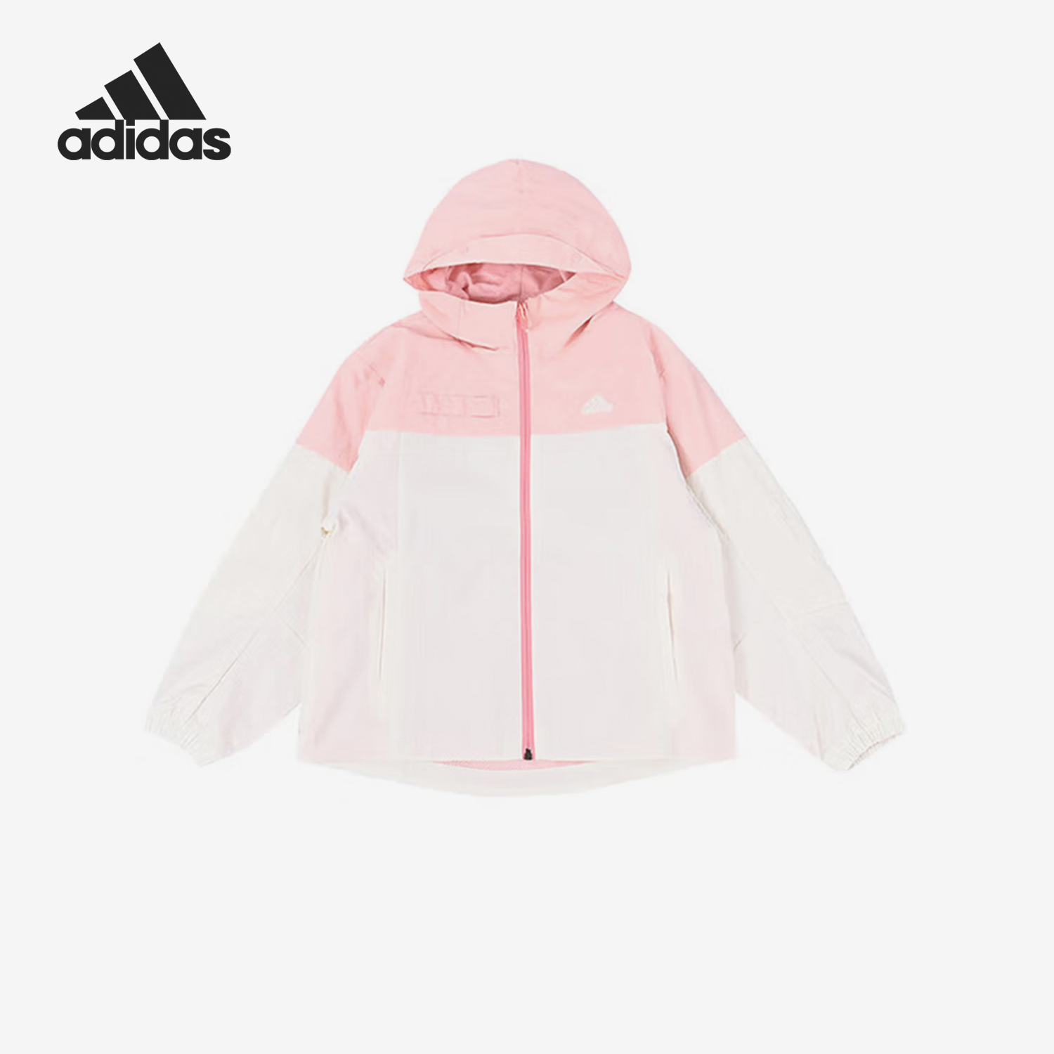 Adidas/阿迪达斯正品2024秋季新款大童连帽夹克外套JN9583