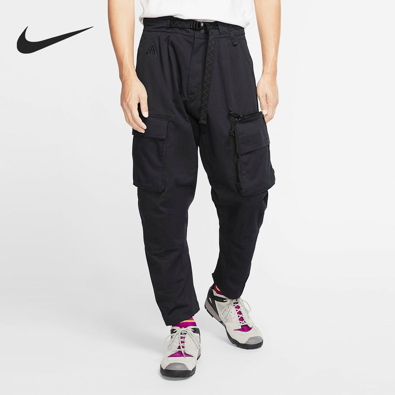 Nike/耐克正品男子舒适中腰梭织透气系带休闲运动长裤CD7647