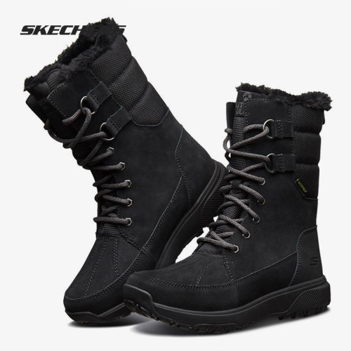 Skechers/斯凯奇正品 冬季女子绑带户外靴保暖反毛皮雪地靴