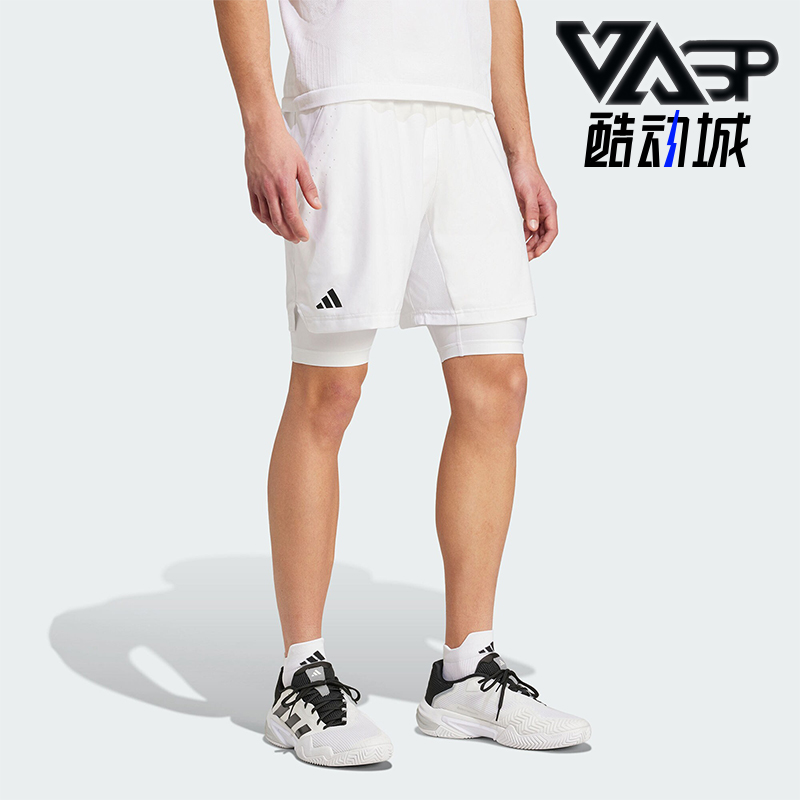 阿迪达斯男士简约系带运动短裤