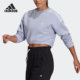 女子运动型格圆领短款 当季 卫衣HF4154 阿迪达斯正品 Adidas