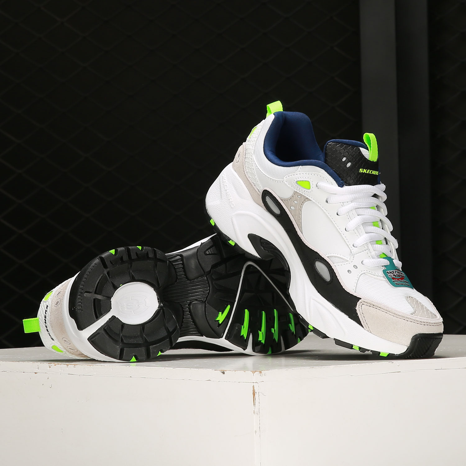 Skechers/斯凯奇正品当季情侣款女鞋厚底熊猫鞋老爹鞋运动休闲鞋