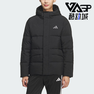 休闲连帽运动耐穿羽绒服KQ5519 LINEAR男士 Adidas 阿迪达斯正品