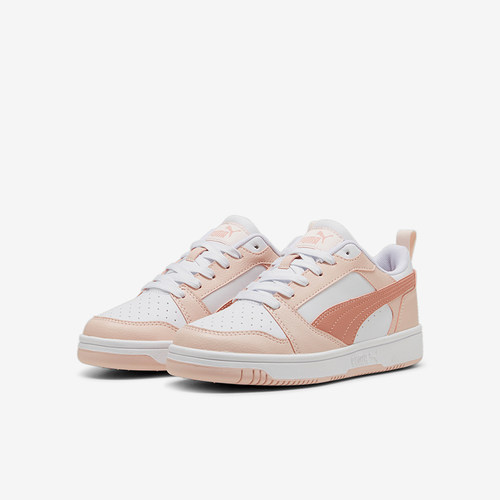 Puma/彪马正品Reboundv6新款儿童粉白色校园板鞋393833-17