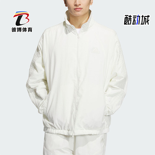 阿迪达斯男女同款拒水立领外套