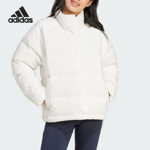 阿迪达斯女士简约休闲羽绒服