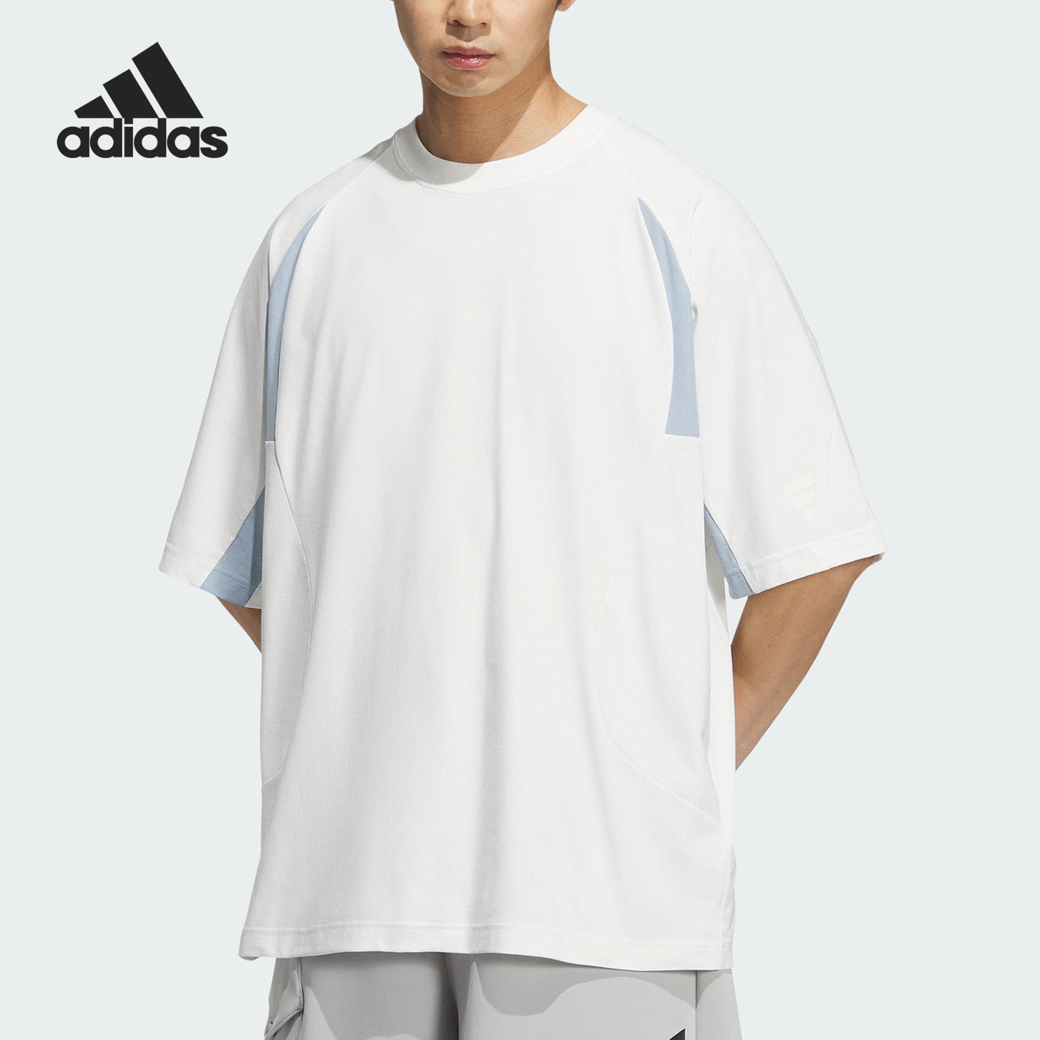 Adidas/阿迪达斯官方正品FOS T-SHIRT男士拼接宽松耐穿短袖KB4621