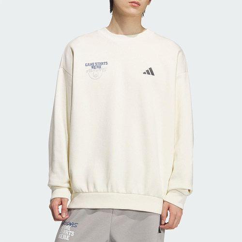 Adidas/阿迪达斯正品2025秋季款男士日常圆领运动篮球卫衣KC2786