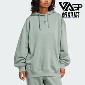 Adidas 阿迪达斯正品 三叶草女士休闲针织加绒保暖连帽卫衣JJ3474