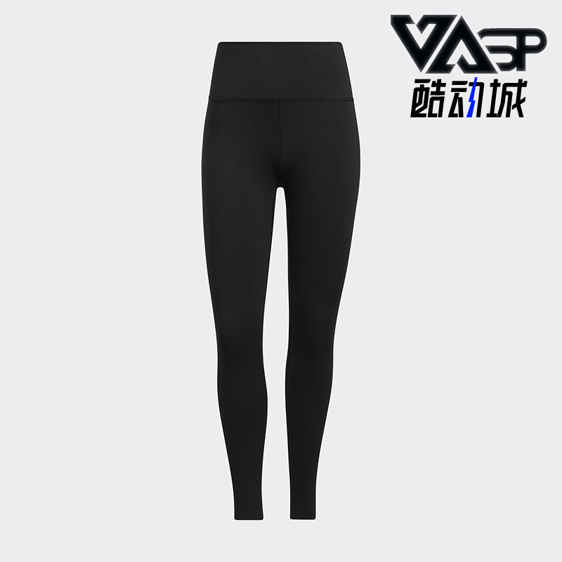 Adidas/阿迪达斯正品新款女黑色瑜伽高弹贴合经典紧身裤HF4183