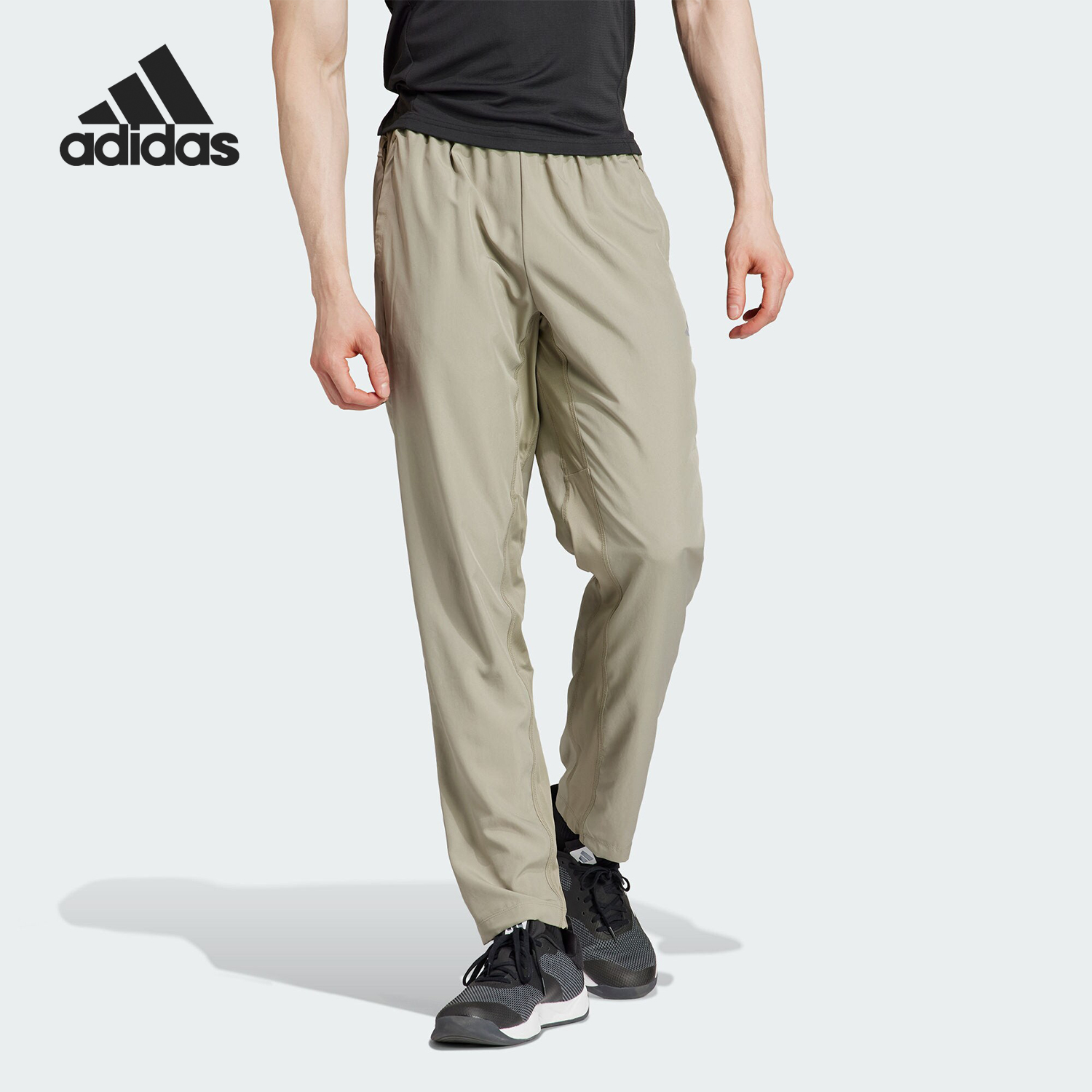 Adidas/阿迪达斯正品2024新款男士梭织运动健身长裤IR5884