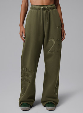 Nike/耐克正品Jordan女士系带运动宽松抓绒长裤IQ3844-326