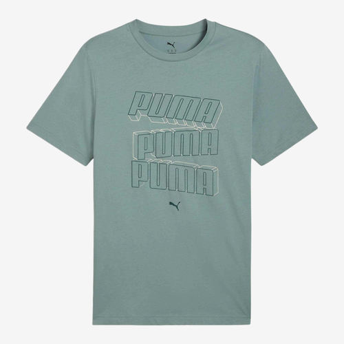 Puma彪马正品男吸湿排汗透气直筒圆领字母短袖T恤687673-30
