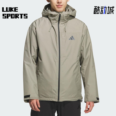 Adidas/阿迪达斯正品2025男士连帽保暖三合一羽绒内胆外套KQ5502