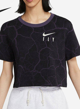 Nike/耐克正品SWOOSH FLY 女子短款篮球运动短袖T恤 DD0838-010