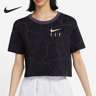 Nike/耐克正品SWOOSH FLY 女子短款篮球运动短袖T恤 DD0838-010
