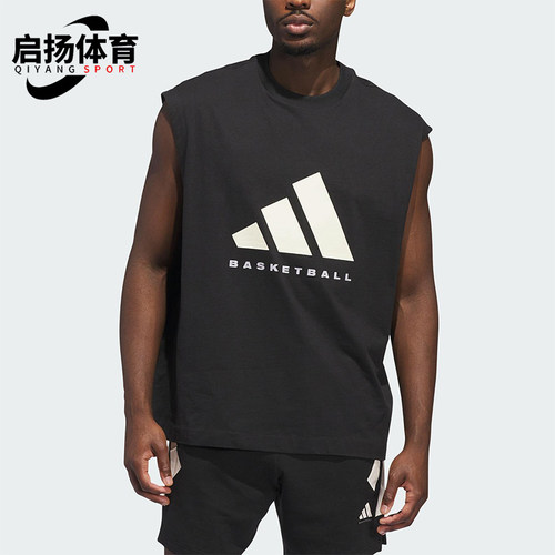 Adidas/阿迪达斯正品2025夏季款男女运动无袖针织宽松短袖JX5586