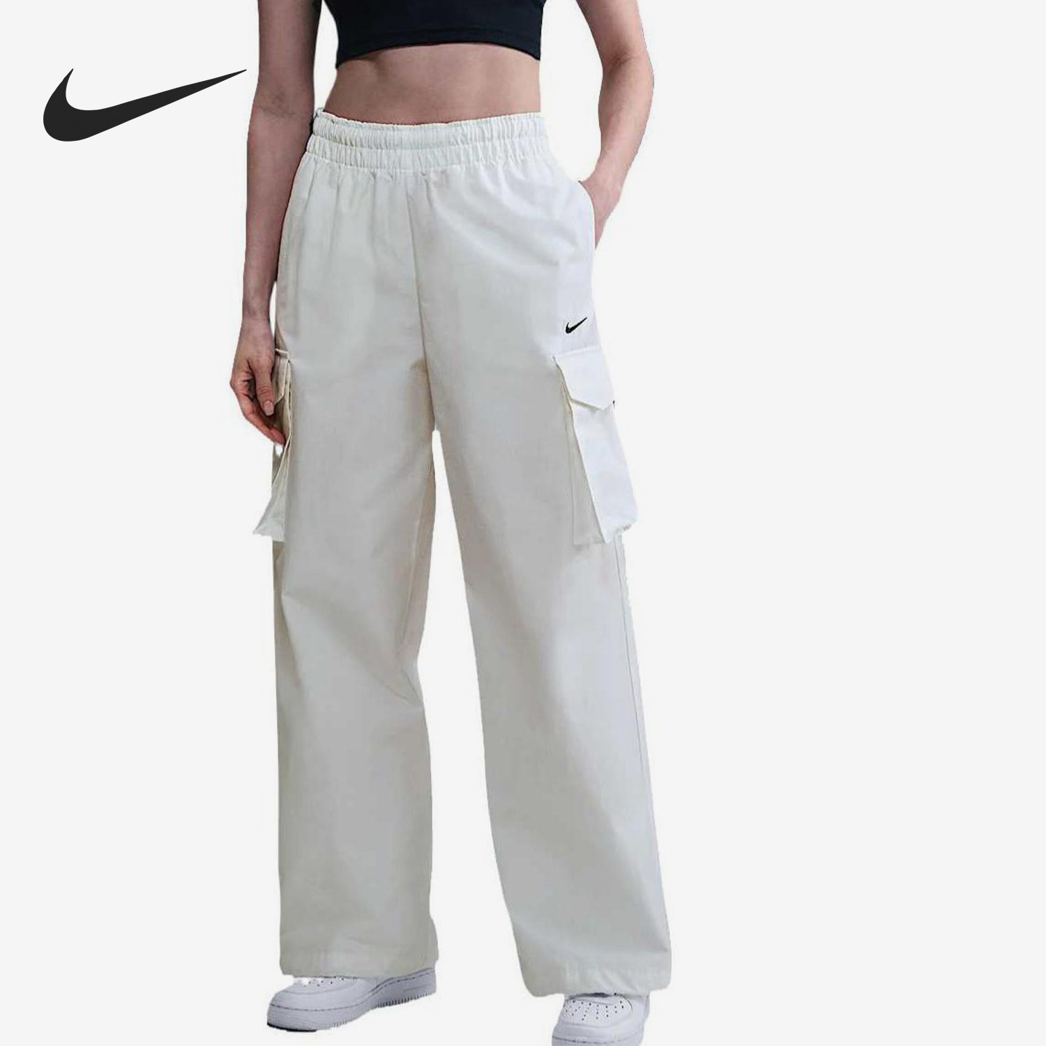 Nike/耐克正品2025夏季女士梭织工装运动简约长裤HM6977-133