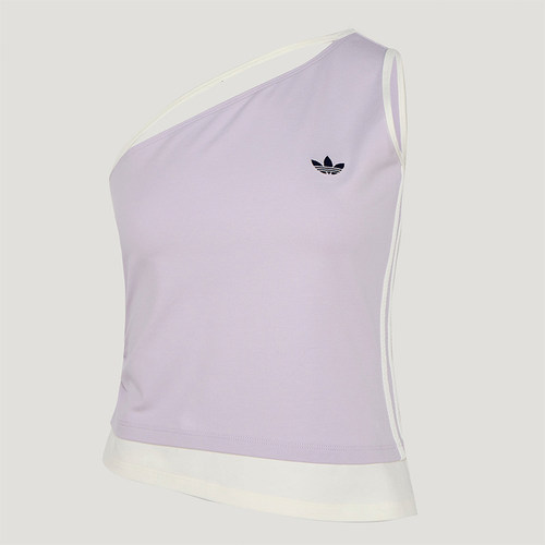 Adidas/阿迪达斯正品三叶草女士单肩经典运动无袖背心T恤KY5697