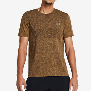 男士 新款 印花修身 圆领反光跑步短袖 804 T恤1375692 安德玛正品