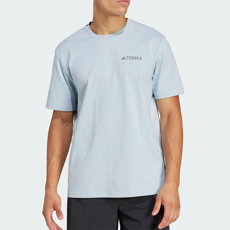 Adidas/阿迪达斯正品夏季新款男士经典户外休闲圆领短袖T恤JI8315