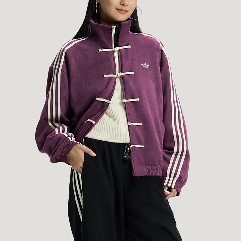 Adidas/阿迪达斯正品三叶草男女同款经典新中式复古夹克KR0293