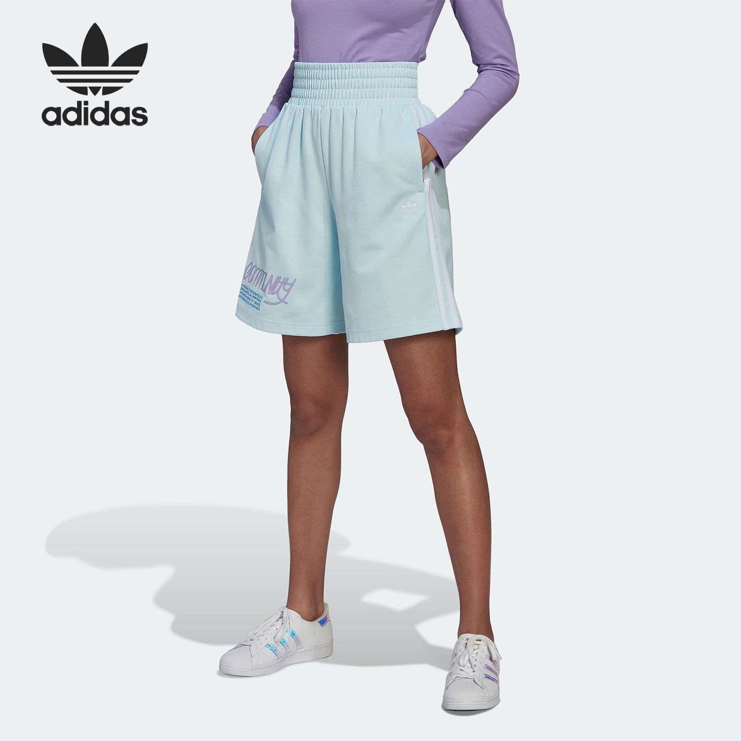 Adidas/阿迪达斯正品三叶草BOXING SHORTS女子运动短裤HT3760