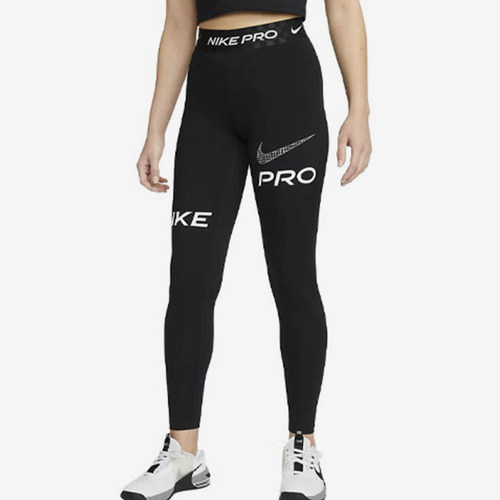 Nike/耐克正品运动女士字母印花高腰修身打底裤DX0080-010