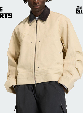 Adidas/阿迪达斯正品三叶草男士休闲翻领宽松运动日常外套KD0584